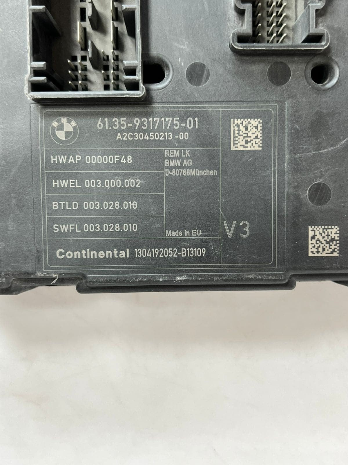 2012-2016 BMW 328i 3-series F30 Rear Body Control Module 9317175 OEM