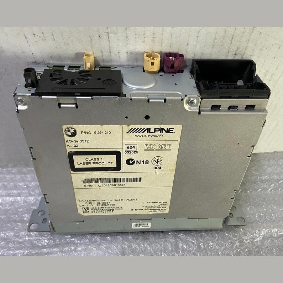 OEM BMW F10 530d Alpine Radio CD Disc Player Head Unit (9294210, 2013)