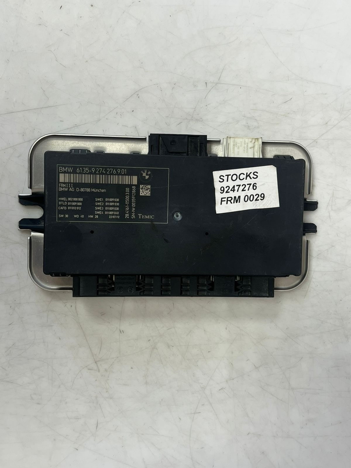 2009-2016 BMW 535i F07 F18 F10 F11 F12 F13 Footwell Light Control Module 9274276