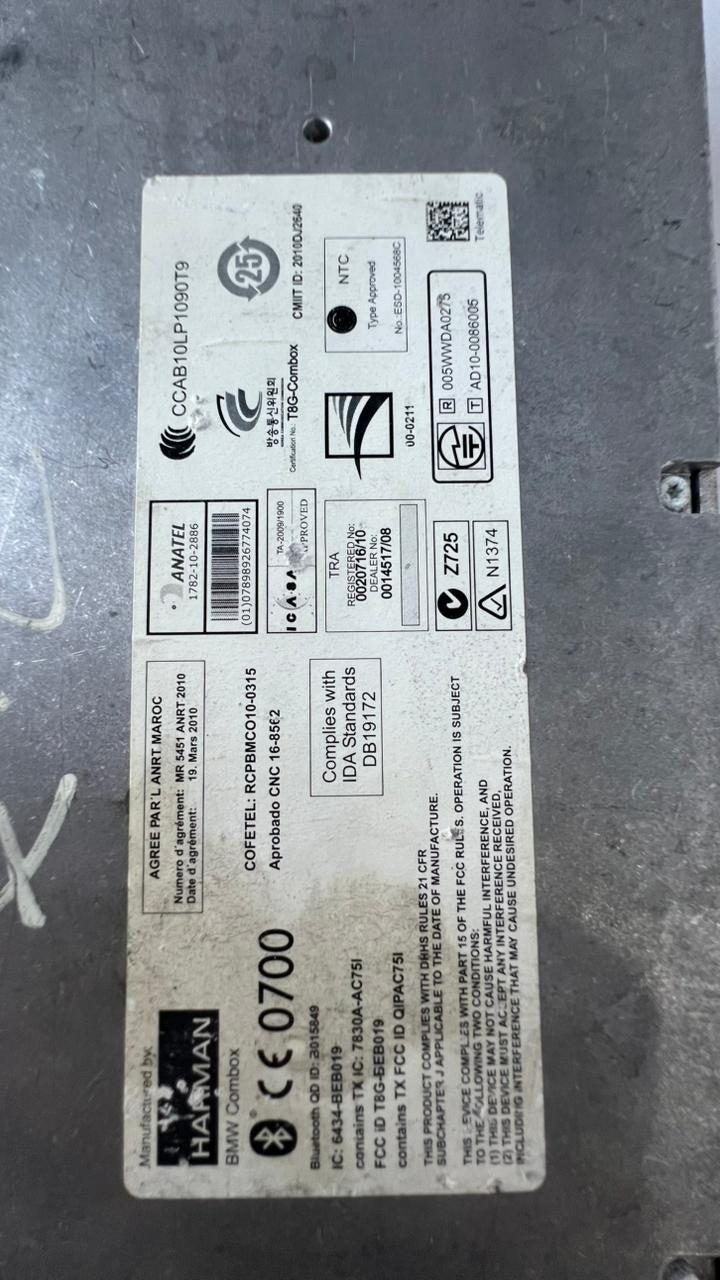 2009-13 BMW 535i Telematics Control Module 9251739 5' 7' 528i 550i 740Li