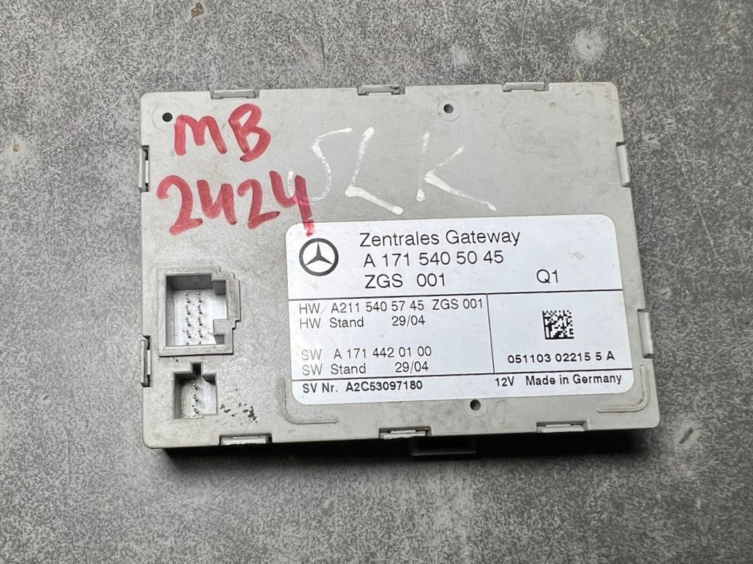 05-11 Mercedes-Benz R171 SLK350 Central Gateway Control Module A171 5405045 OEM