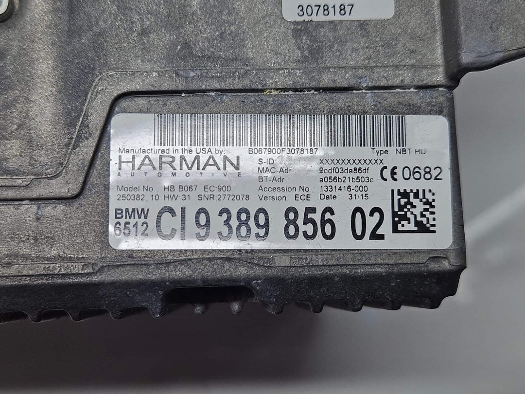 9389856-2015-2018 BMW X4 X5 F15 Navigation Sat Nav Audio Head Unit OEM