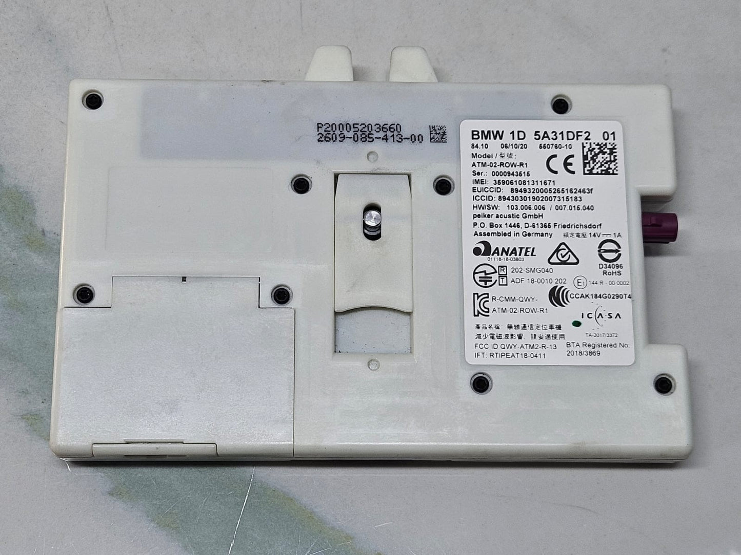 BMW F44 TELEMATICS ANTENA CONTROL MODULE ECU OEM 5A31DF2 OEM