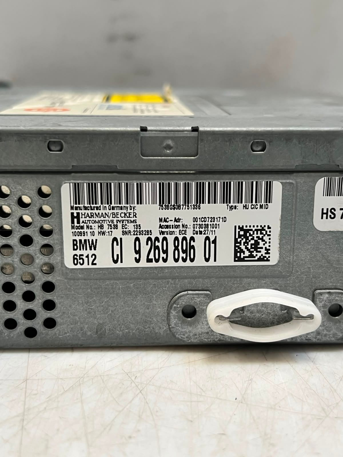 2010-2017 BMW X3 F25 CIC Head Unit Stereo CD Player 9269896 OEM