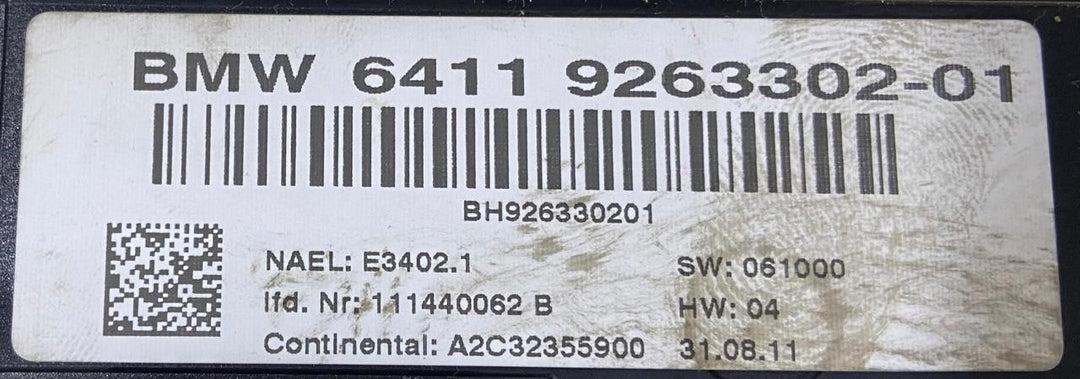 OEM BMW 1 3 Series E87 E90 E91 AC Climate Heater Switch Control Panel 9263302