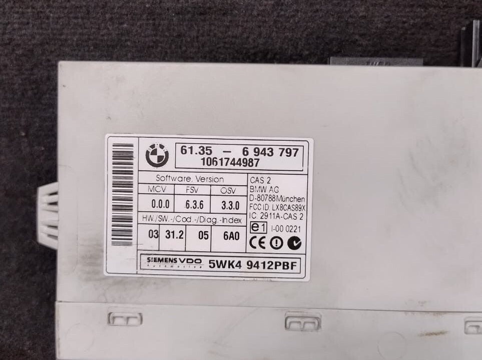 BMW 3 E90 E91, 5 E60 E61 ENGINE CONTROL MODULE UNIT ECU SET +KEY + CASE- 7559176