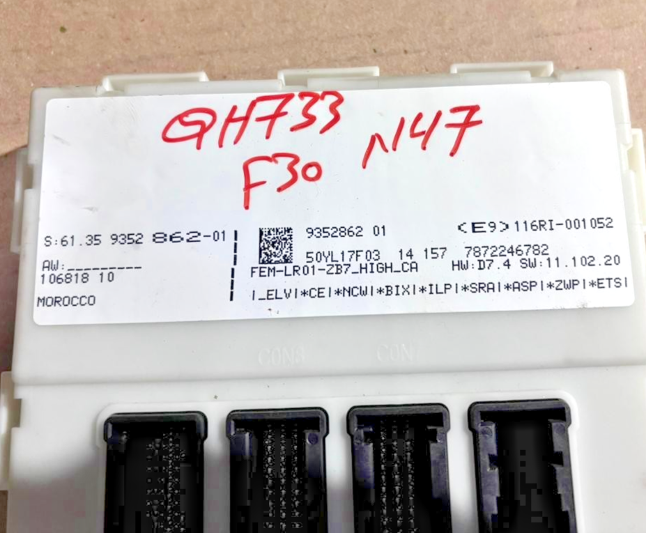 BMW 1 3 F20 F30 N47  F-SERIES BCM BODY CONTROL MODULE  OEM  61.35-9352862