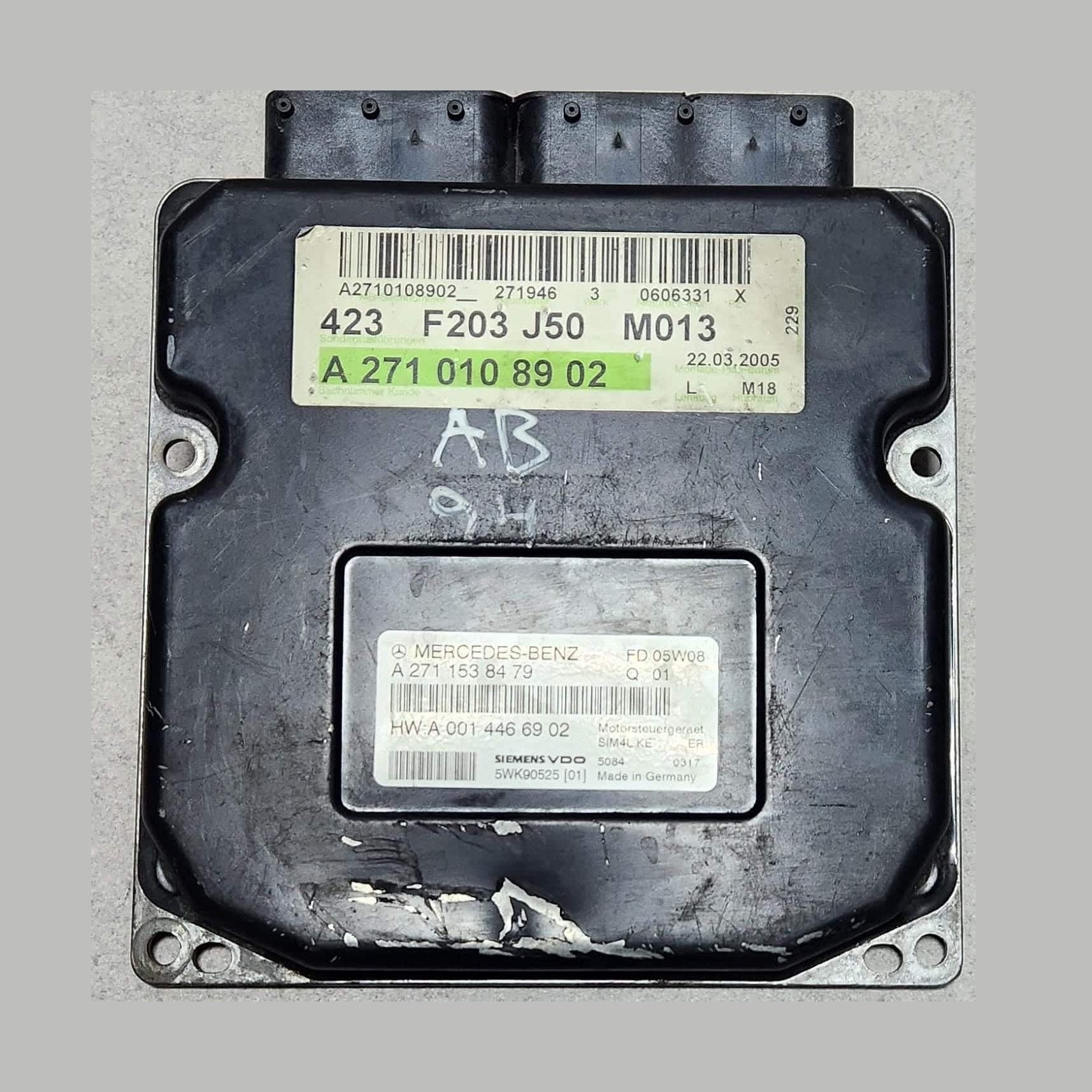 Benz Engine Control Unit A2710108902 C-Class W203 M271 PETROL ENGINE ECU