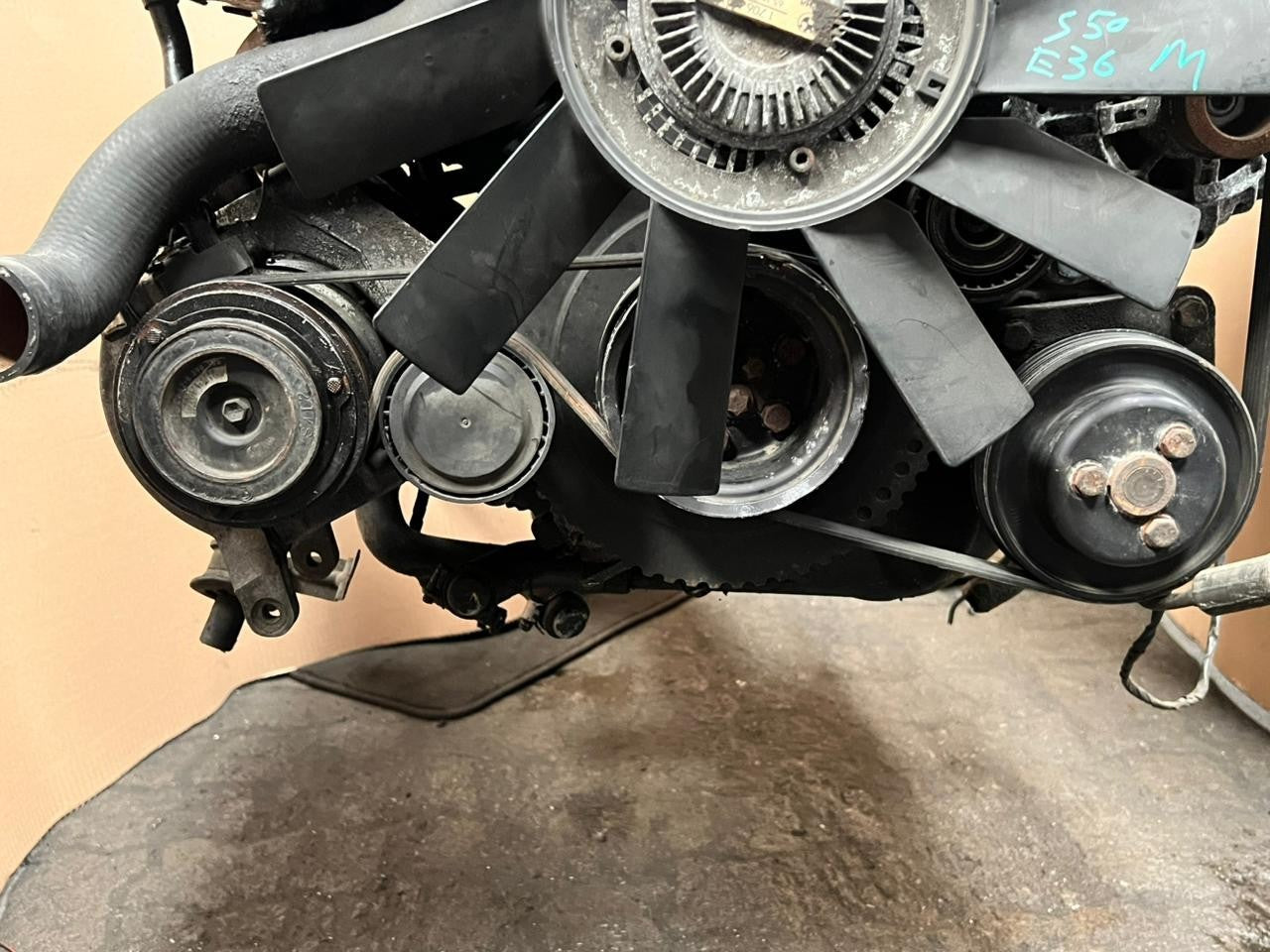 BMW E36 M3 S50B30 3.0L Complete Engine & Manual Gearbox 75K KM 50030546 OEM