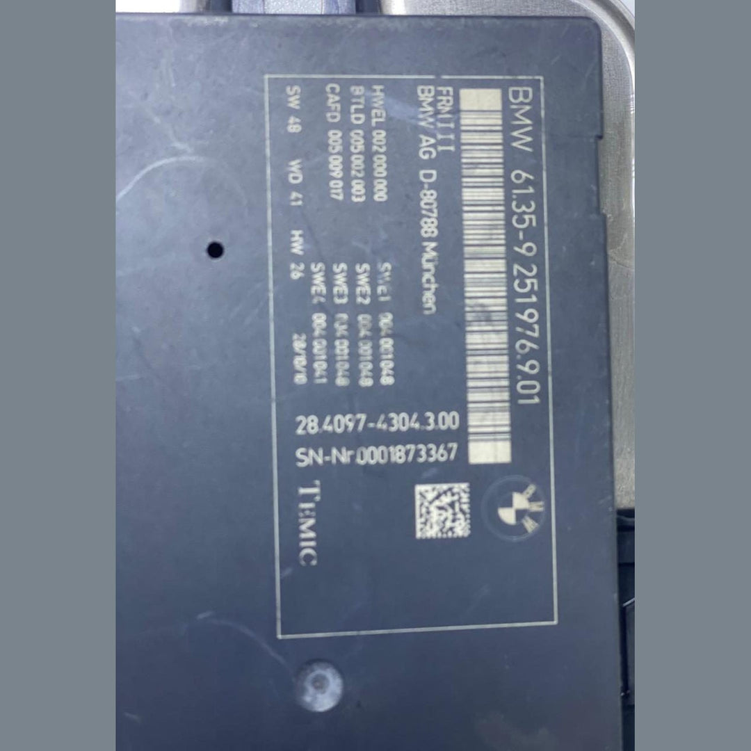 2011-2015 BMW 550i F01 F02 F07 F10 F11 F25 FOOTWELL MODULE 9251976 OEM