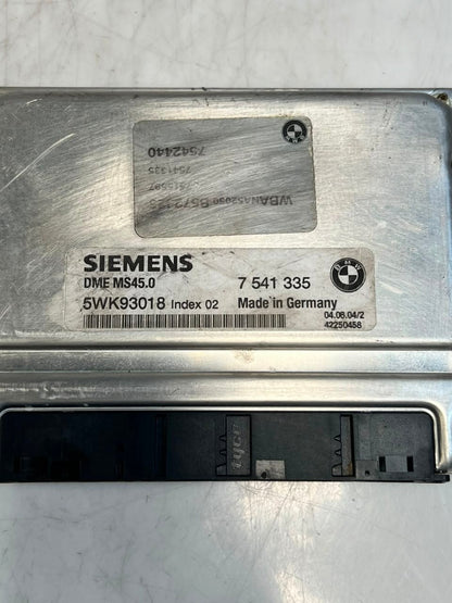 BMW X3 E83 5 Series E60 525i M54 Engine Control Module ECU ONLY 7541335 