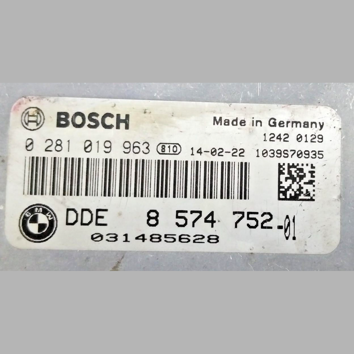 BMW 1 Series F20 2015 - 2019 2.0 Diesel Engine Control Unit ECU DDE 8574752