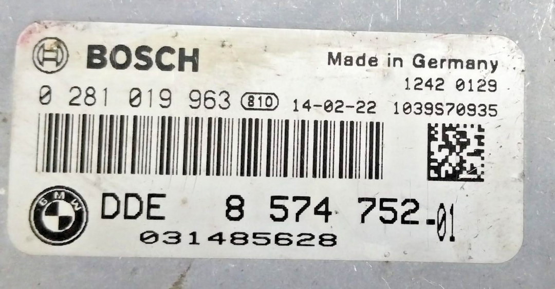 BMW 1 Series F20 2015 - 2019 2.0 Diesel Engine Control Unit ECU DDE 8574752