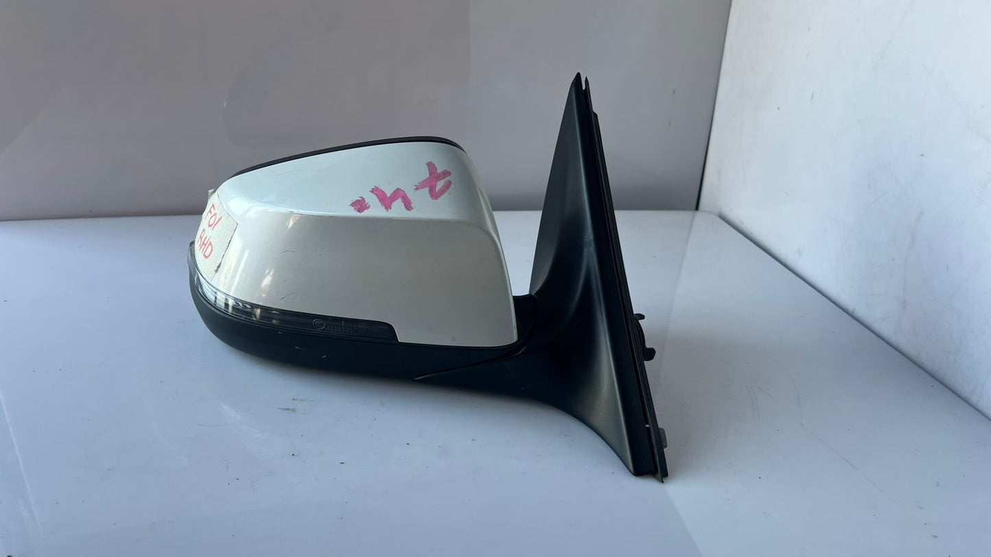 2009-2012 BMW 740i Door Mirror WHITE RHD RIGHT SIDE 021016 OEM