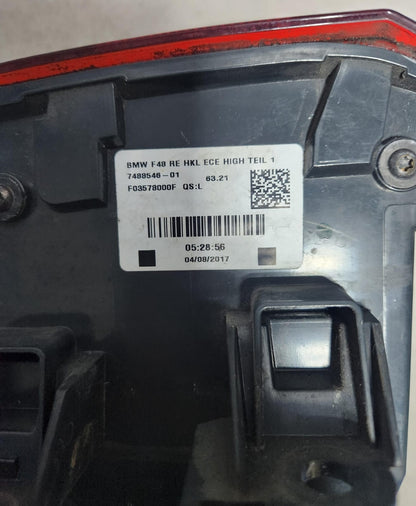2019-2020 BMW X1 Rear Tail Light 7488546 X1 F48 F49