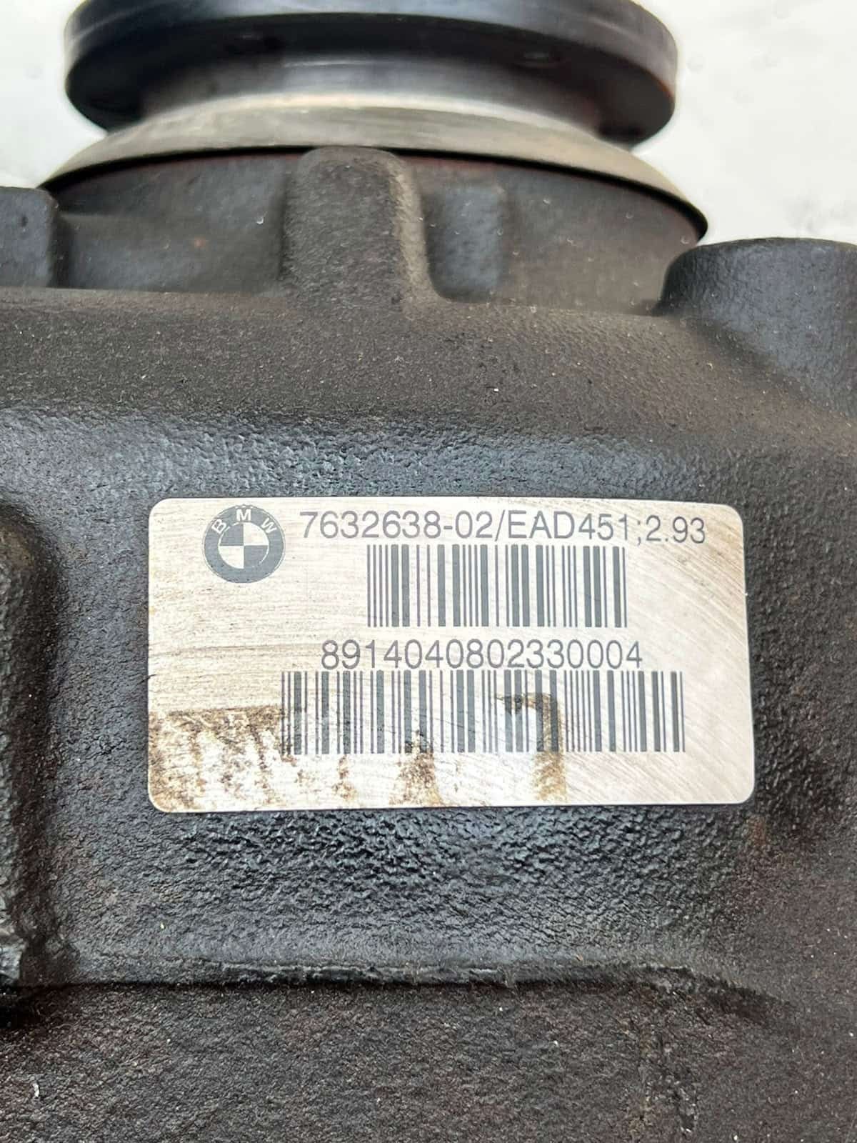 2010-2015 BMW X1 E84 2.0 Diesel 85kw RATIO: 2.93 Rear Differential 7632638 OEM