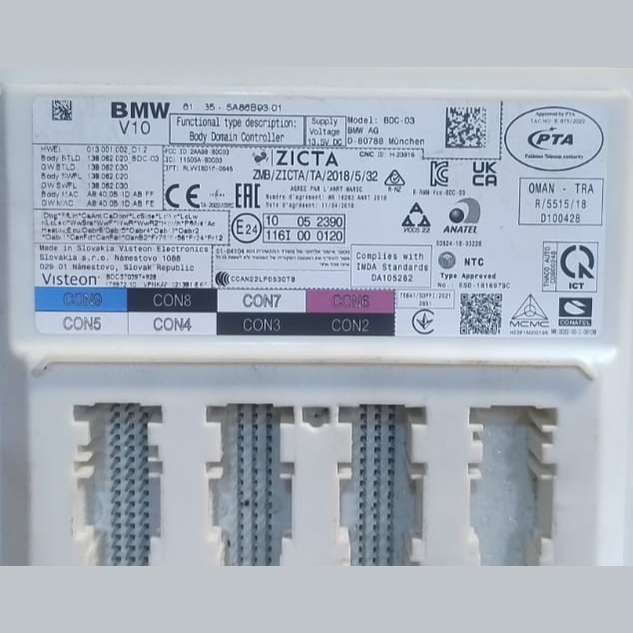 BMW I4 G26  3 4 5 7 X3 X5 X6 BODY DOMAIN CONTROLLER BDC 2021-2024 5A86B93