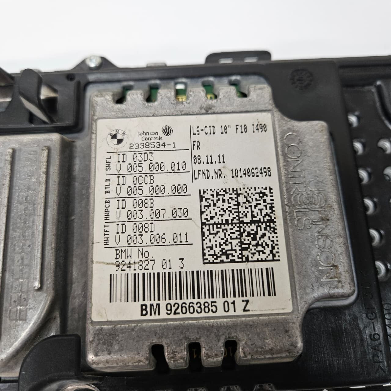 2014-2016 BMW 5 Series F10 F11 GT F07 535d xDrive Display Screen 9266385