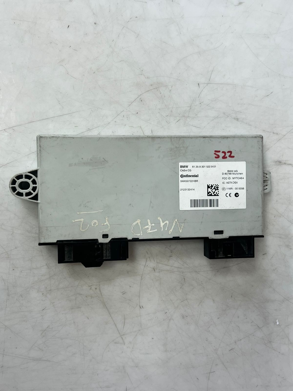 2013-2015 BMW 5 Series F10 and X3 models Cas4 Control Unit Module 9301522 OEM