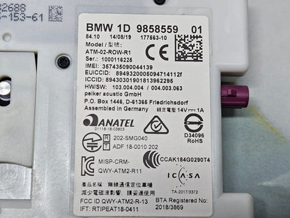 2019 BMW X5 G05 EUR RHD Telematics Control Module 9858559 OEM