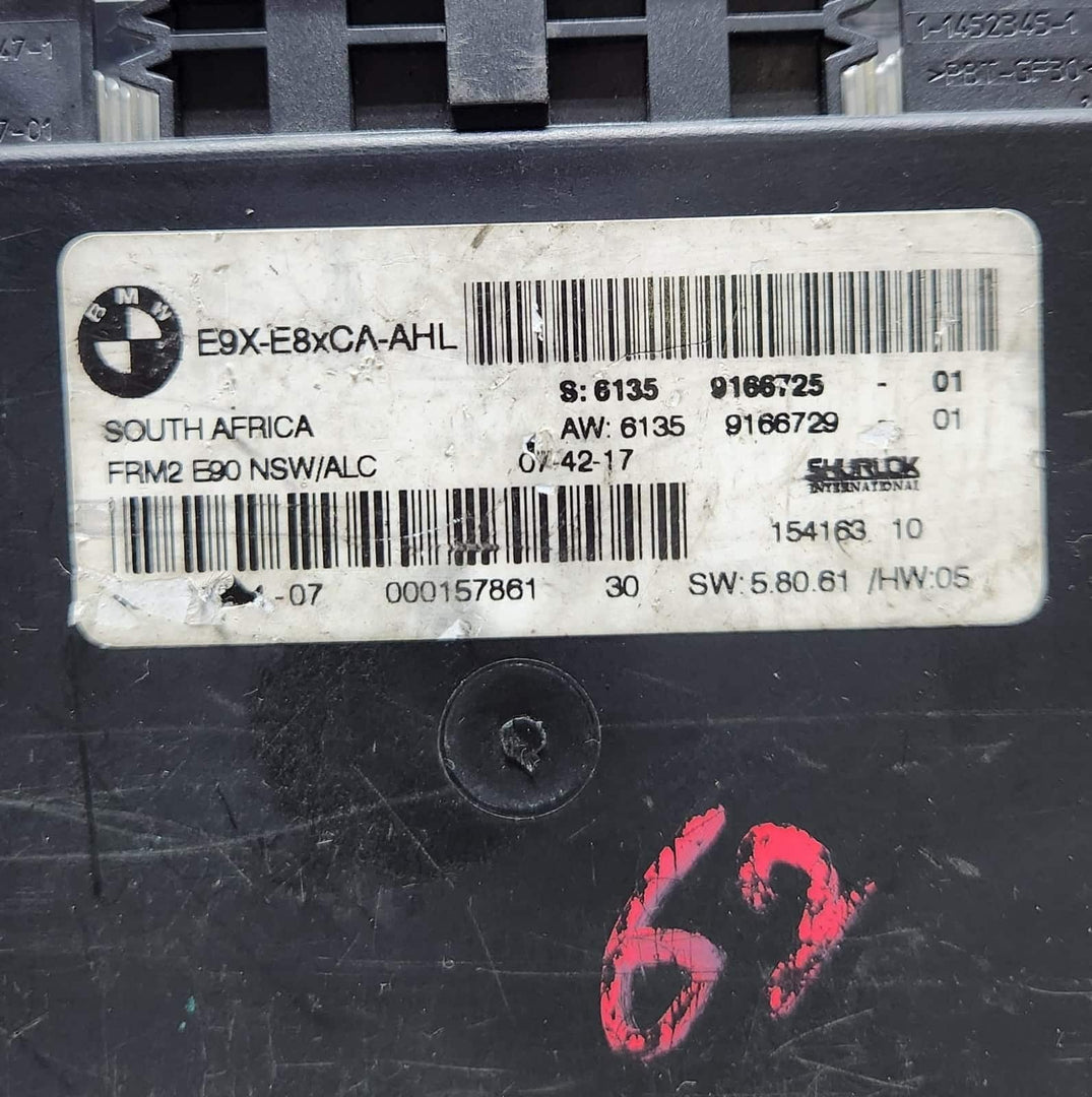 2006-2008 BMW 325i Footwell Light Control Module 9166725 E90 E91 3 Series OEM