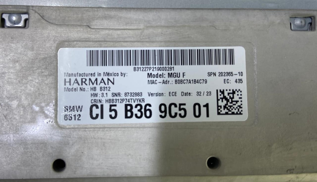OEM BMW X3 G01 X4 G02 Navigation Multimedia Head Unit High 5B369C5 HARMAN KARDON
