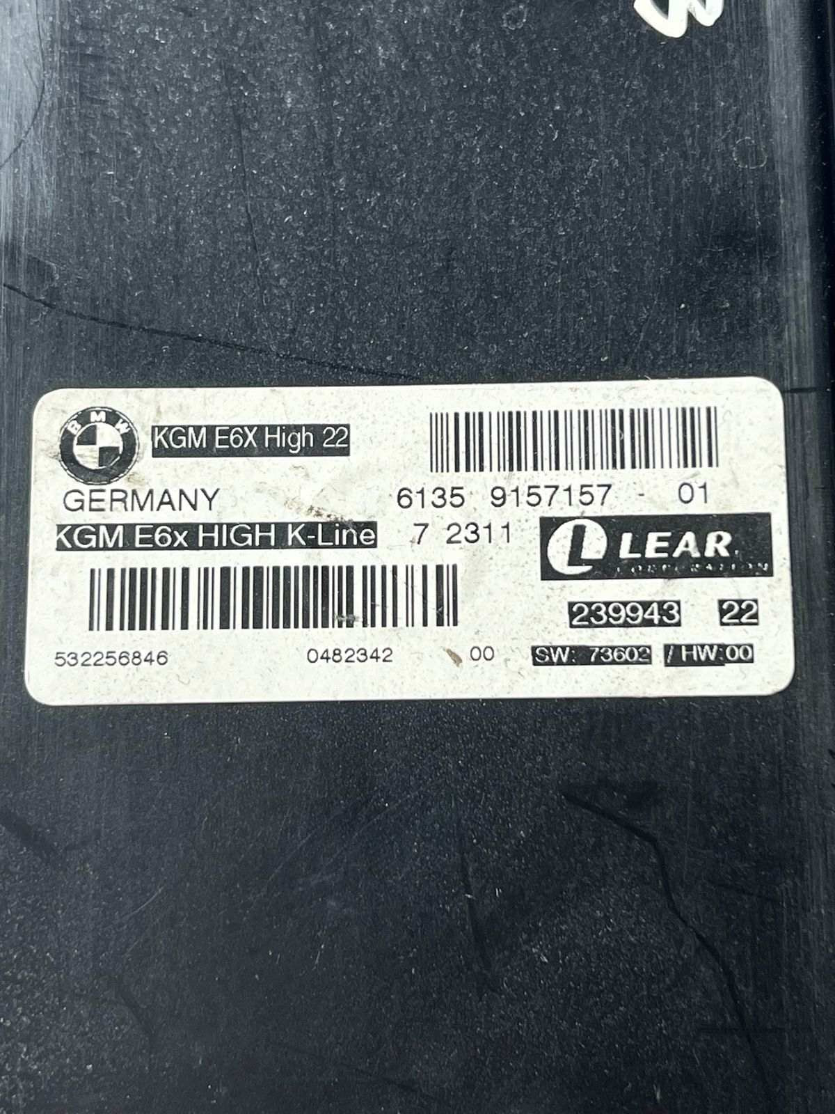 BMW 5' E60 E61 528i 528xi 535i 535xi 550i 650i M5 M6 9157157 Body Control Module