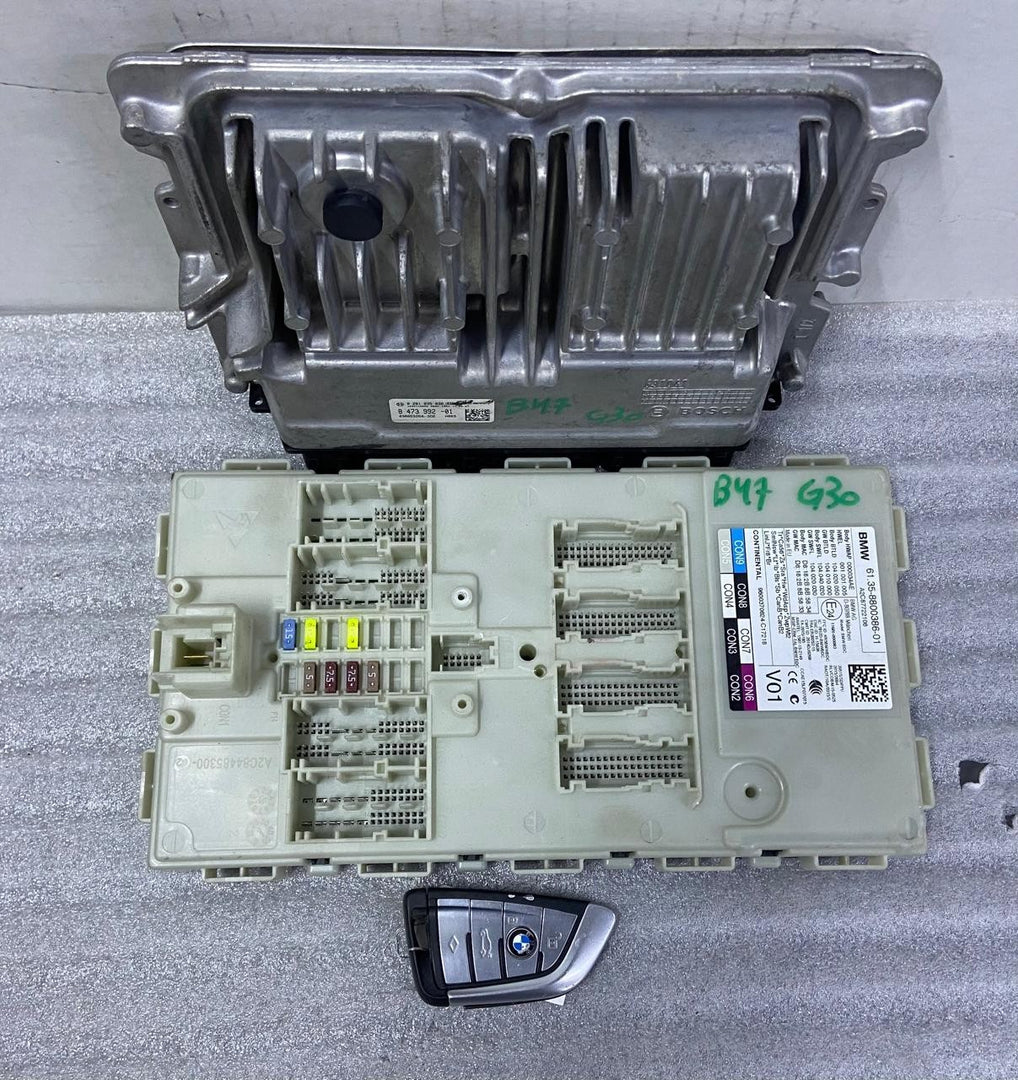 OEM BMW 5 G30 G31 2018 B47 Engine Control Unit Module ECU Set DIESEL 8473992