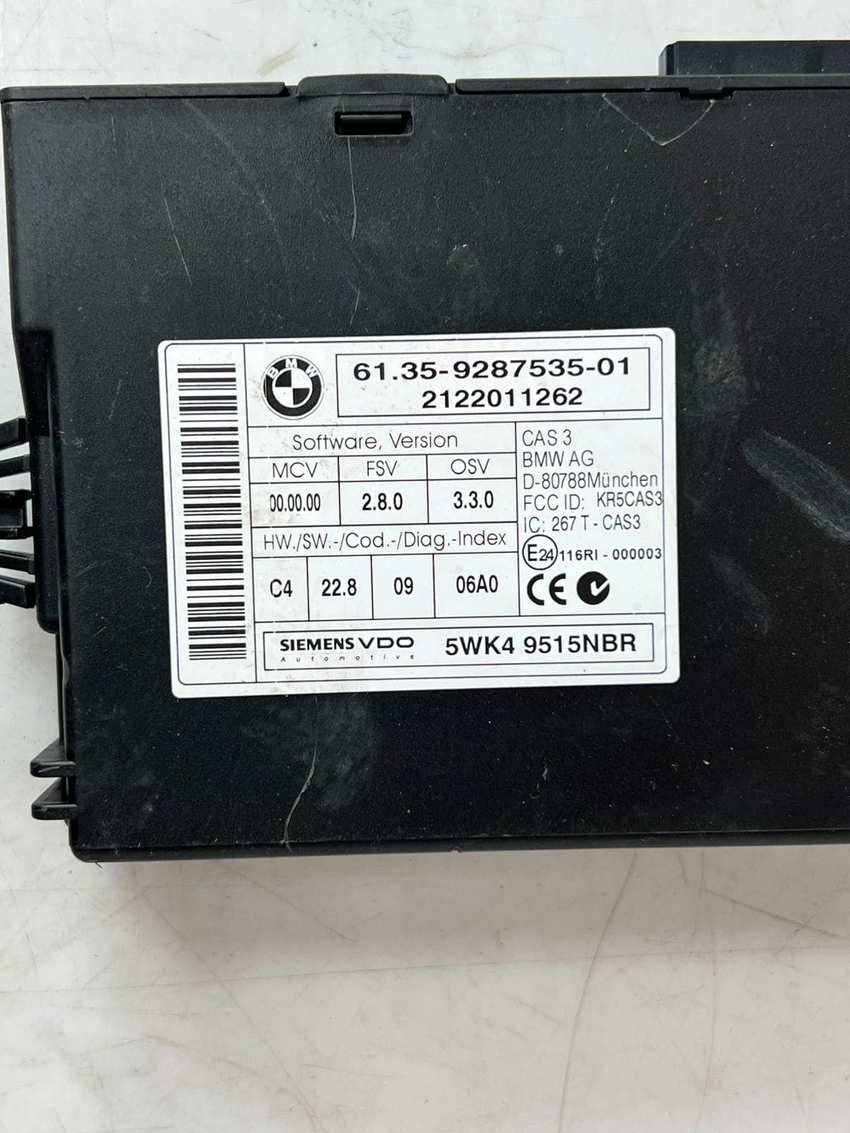 BMW E90 N47 Engine Control Unit ECU COMPLETE SET DDE + CAS3 AG + 1KEY 8518167