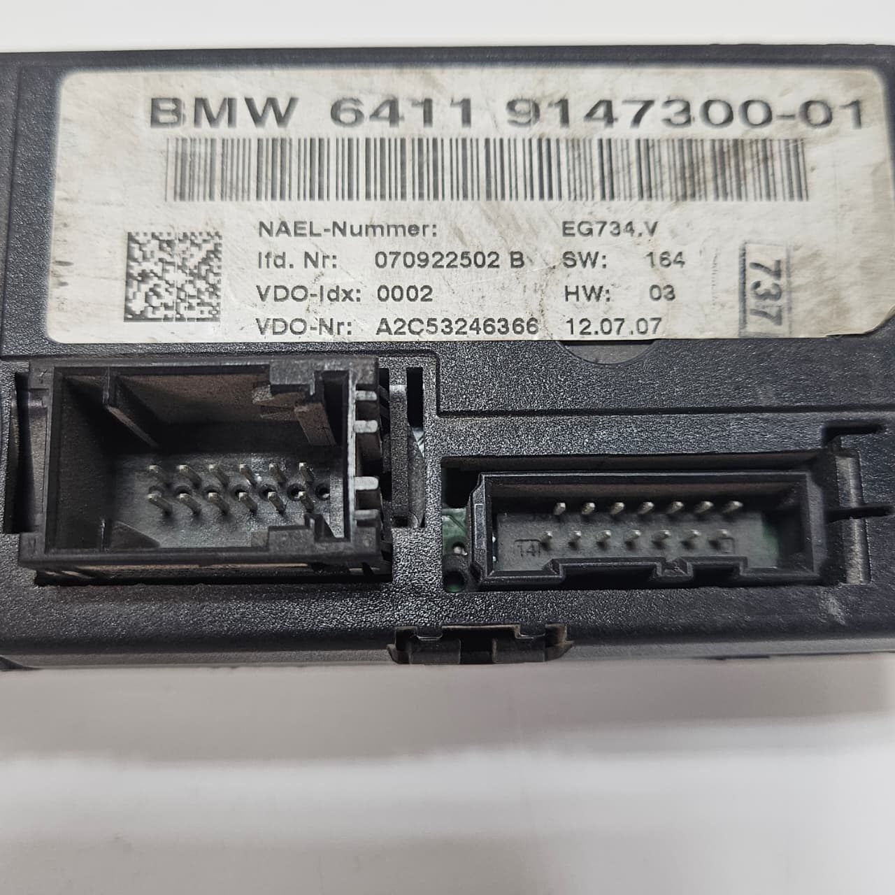 2007 BMW 328i, 335i, E92 Climate Control Unit 9147300