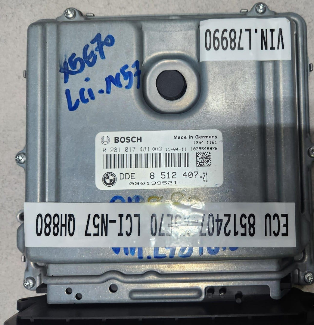 2009-2014 BMW X5 E70 LCI DIESEL Engine Control Unit 8512407 E70 E90 335D ECU SET
