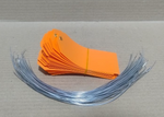 Load image into Gallery viewer, ACRYLIC TAG WITH METAL EYELET – THIN PLASTIC LABEL - IND/CRAFT ID TAG ORANGE