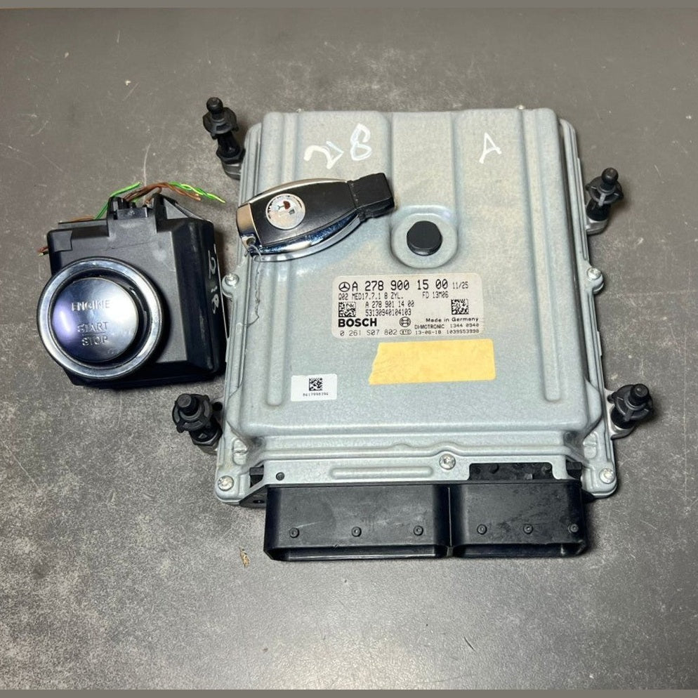 Mercedes W218 ECU Engine Control Module Ignition Key Switch Set A278 9001500 OEM