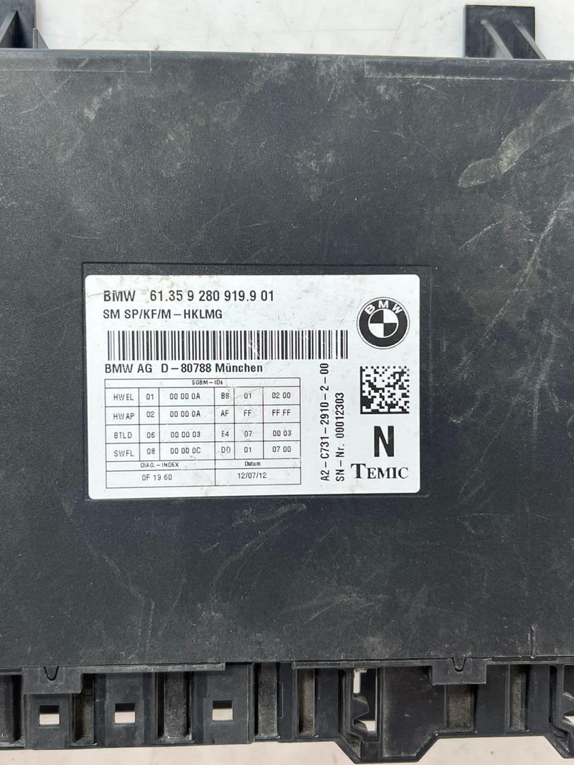 2009-15 BMW 7' 5' 750Li F01 F02 F03 F04 F07 GT Rear Seat Control Module 9280919