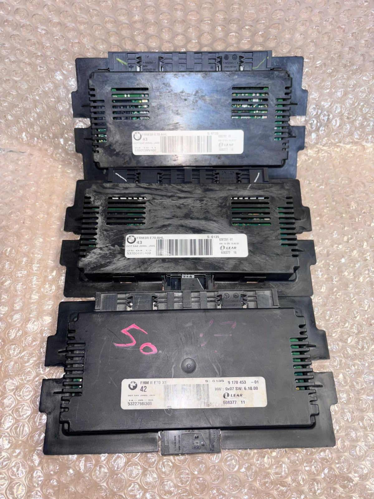 Bmw X5 E70 FRM Footwell Module Genuine 9263791 -9170453 - 9287251 LOTS 3PCS