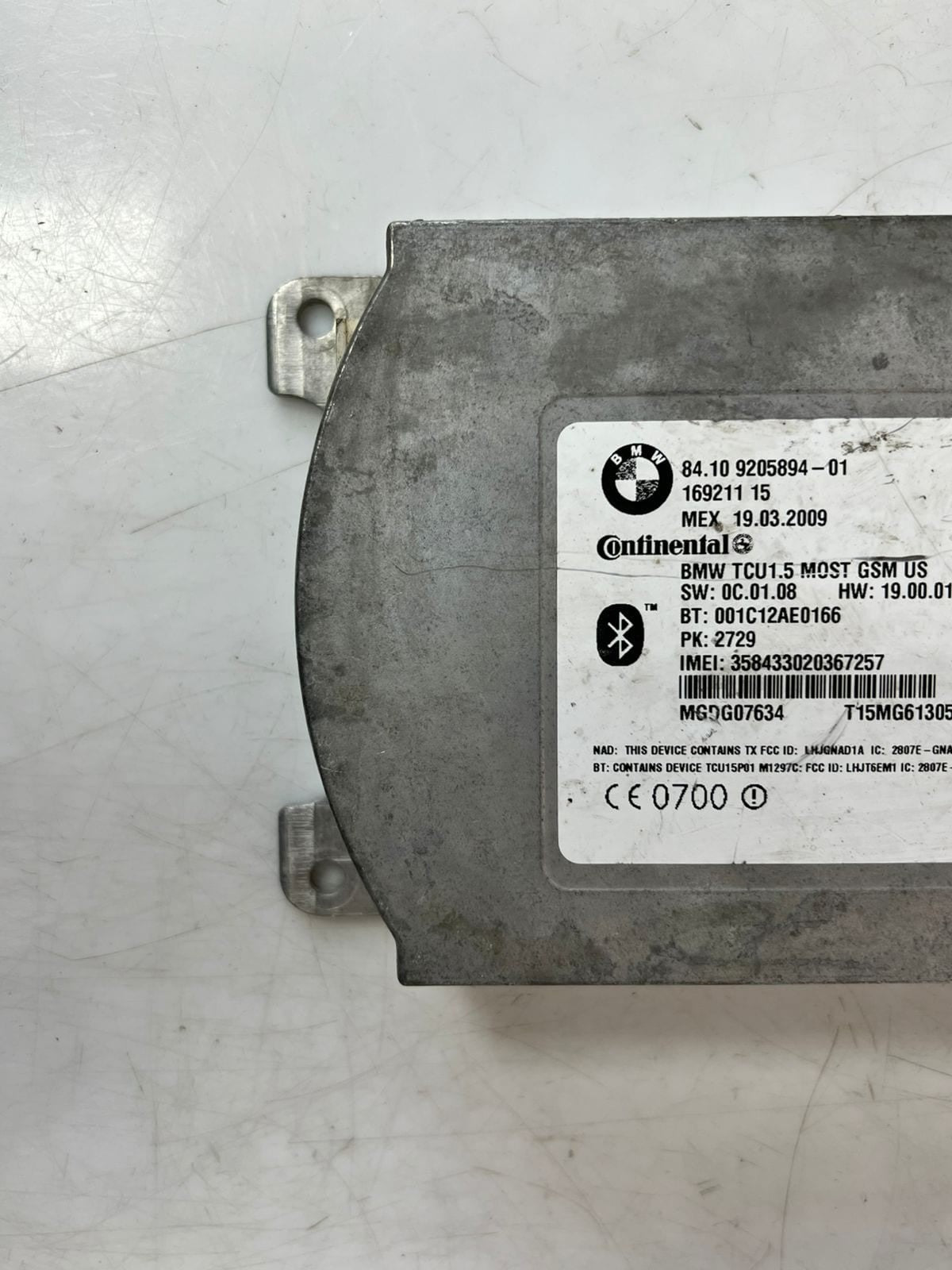 2009-16 BMW X5 135i 335d 528i 5 Bluetooth Telematics Control Module 9205894 OEM