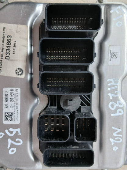 2014-2016 BMW F10 N20 520i Engine Control Unit SET DME+ CAS4 CA + 1KEY 8664661