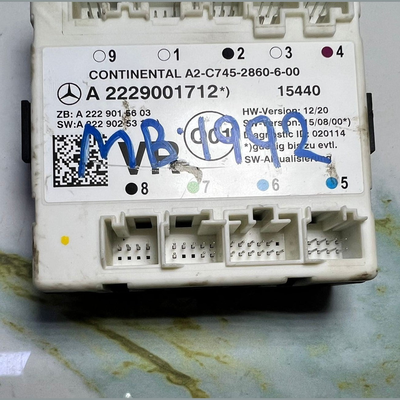 Mercedes-Benz W222 S-Class Front Right Side Door Control Module A222 9001712 OEM