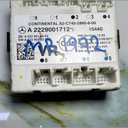 Mercedes-Benz W222 S-Class Front Right Side Door Control Module A222 9001712 OEM