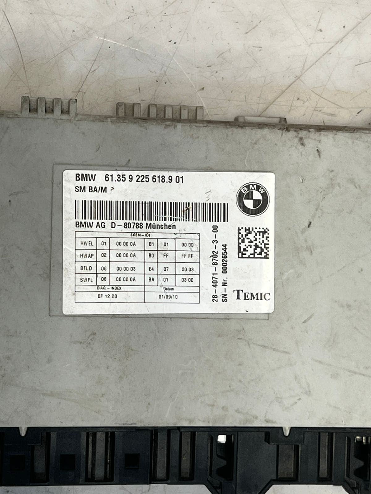 BMW F01 F10 SEAT CONTROL UNIT ECU ELECTRONIC MODULE MEMORY 9225618 OEM