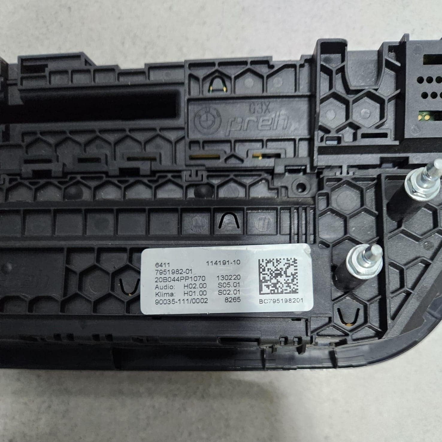 2018 BMW X3 Climate Control Panel 7951982 G01 X3 G02 X4 F97 X3M F98 X4M and iX3