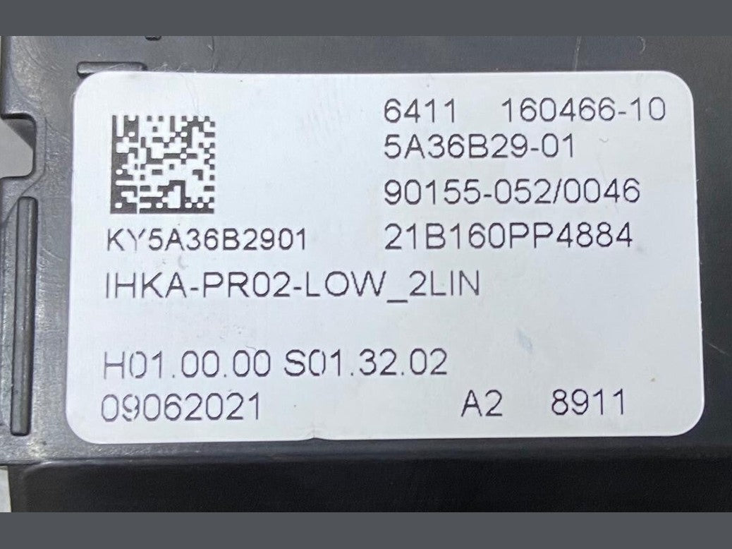 OEM BMW G20 G21 F44 Air Conditioning Heater Control Unit Module 5A36B29