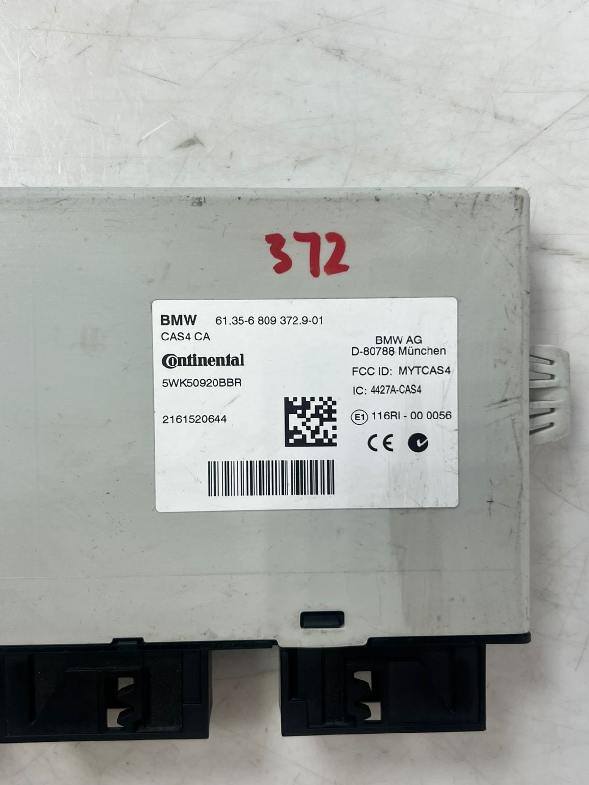 2012 BMW 535i 5 Series F10 and X3 F-Series CAS4 CA Control Module 6809372 OEM