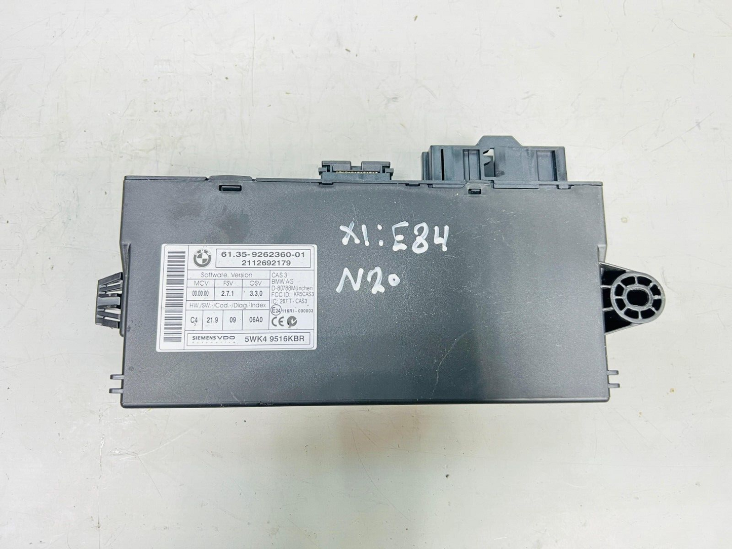 BMW X1 20iX E84 2011 N20B20A ENGINE CONTROL UNIT ECU KIT 7629006