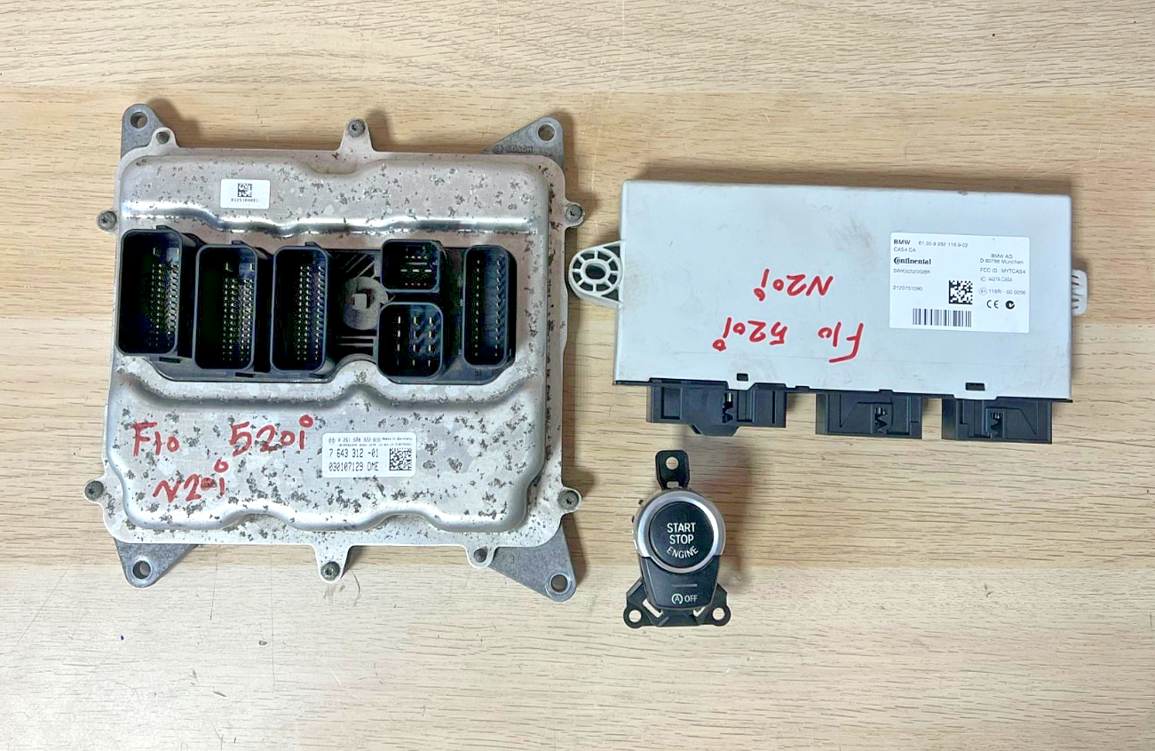 BMW F10 520i N20 Engine Control Module ECU DME Set 7643312 OEM 2011-2016