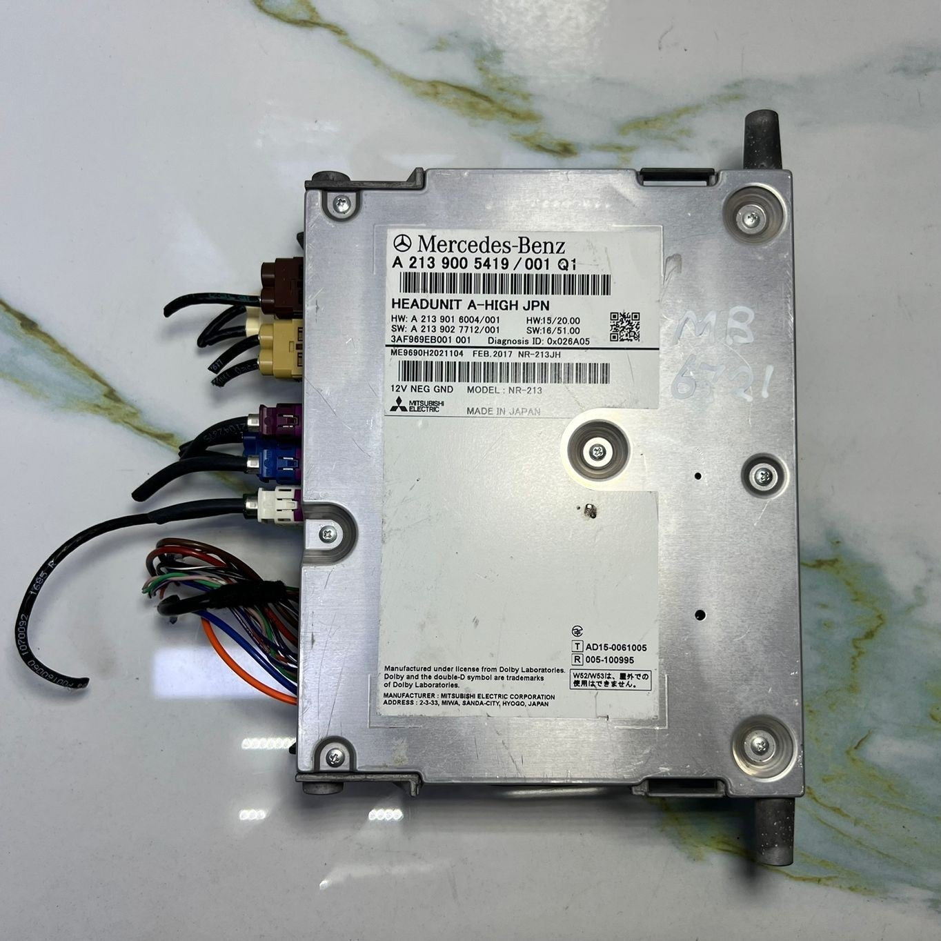 15-21 Mercedes W213 E-Class Radio Audio Multimedia Head Unit  A213 9005419 OEM