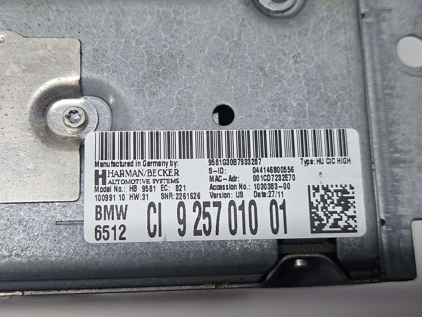 9257010-2012 BMW F01 F10 F11 Navigation Radio Receiver Cd Player Head Unit OEM