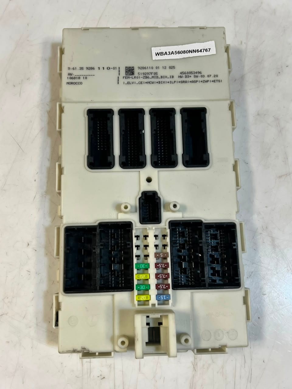 2012 BMW 3' F30 N20 328i Engine Control Unit ECU SET DME+FEM+1KEY 7637481