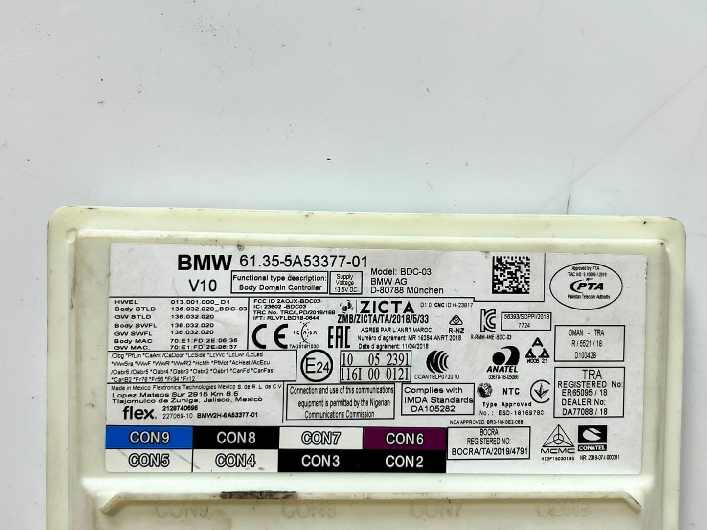 BMW 3 G20 330e Body Comfort Control Unit 5A53377 2.0 Hybrid 215kw 2021