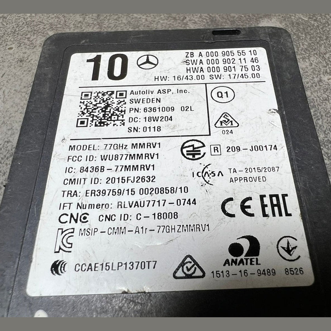 14–20 Mercedes W222 Blind Spot Radar Distance Sensor Module A000 90555510 OEM